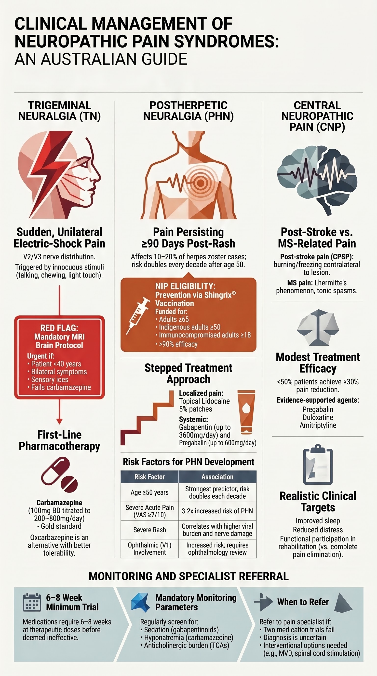 Neuropathic Pain Syndromes visual summary infographic