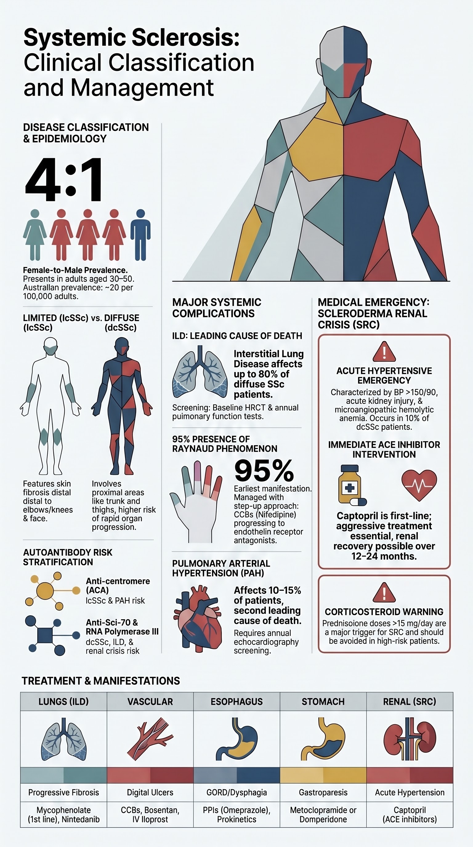 Systemic Sclerosis visual summary infographic
